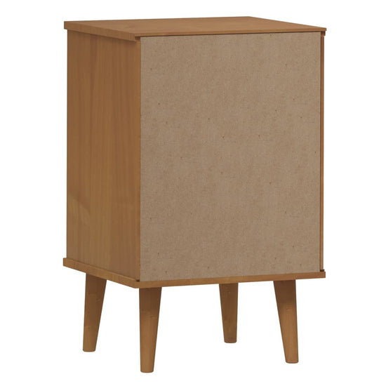 Nachtkastje MOLDE 40x35x65 cm massief grenenhout bruin MeubelReus