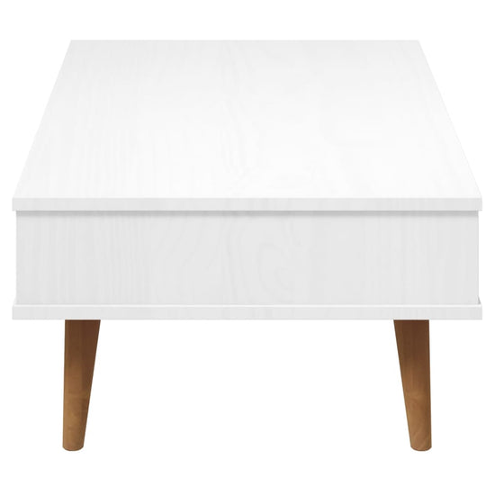 Salontafel MOLDE 100x55x31 cm massief grenenhout wit MeubelReus