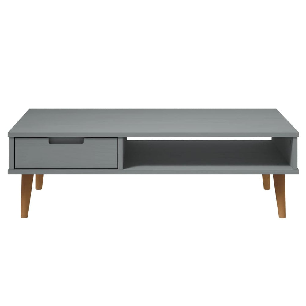 Salontafel MOLDE 100x55x31 cm massief grenenhout grijs MeubelReus