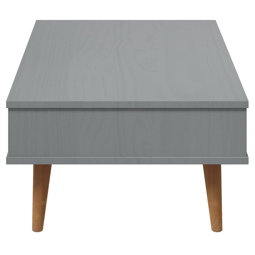 Salontafel MOLDE 100x55x31 cm massief grenenhout grijs MeubelReus