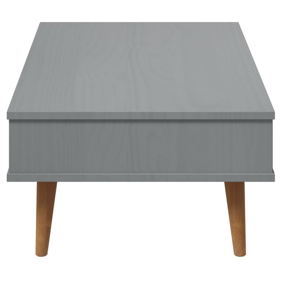 Salontafel MOLDE 100x55x31 cm massief grenenhout grijs MeubelReus
