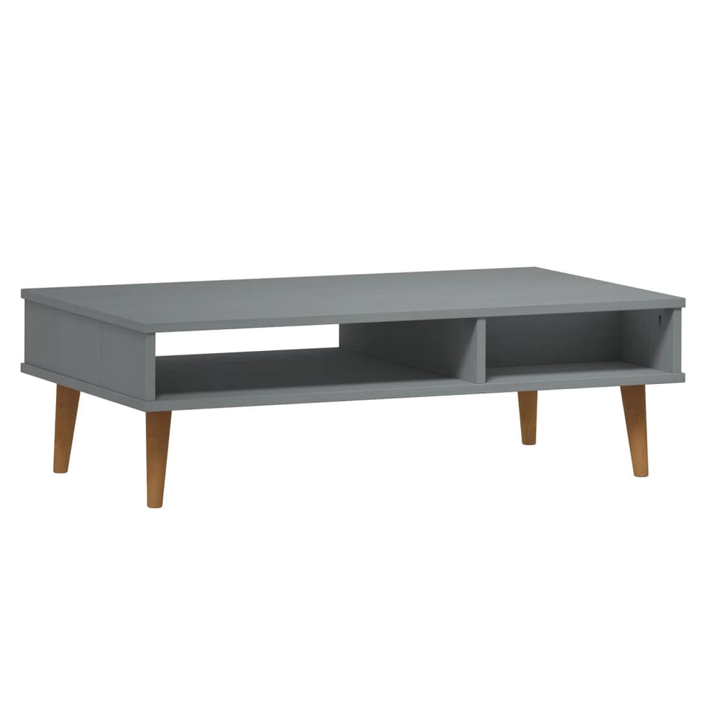 Salontafel MOLDE 100x55x31 cm massief grenenhout grijs MeubelReus