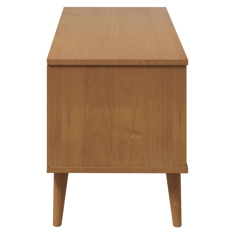 Tv-meubel MOLDE 106x40x49 cm massief grenenhout bruin MeubelReus