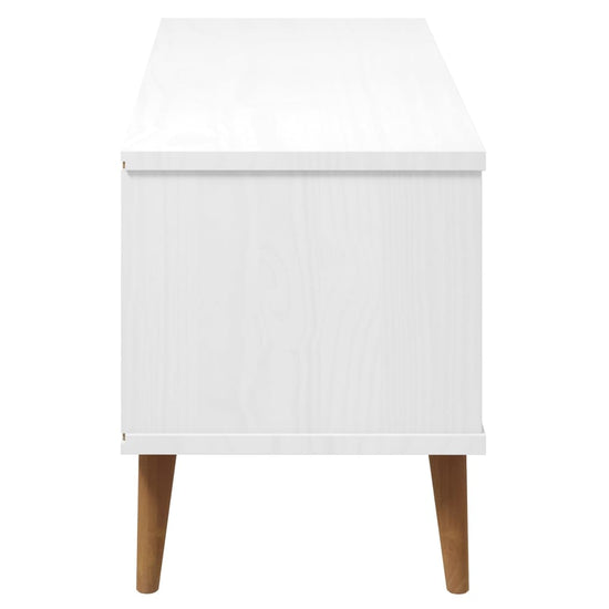 Tv-meubel MOLDE 106x40x49 cm massief grenenhout wit MeubelReus