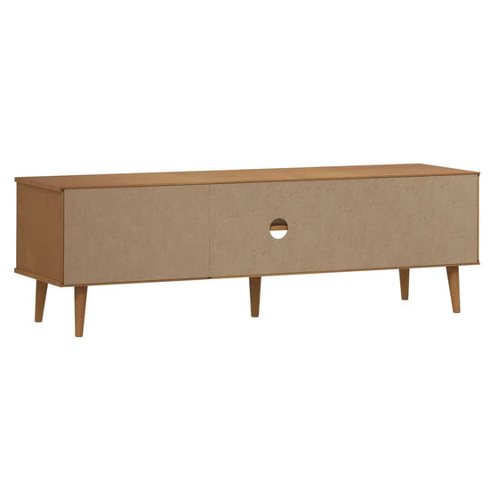 Tv-meubel MOLDE 158x40x49 cm massief grenenhout bruin MeubelReus