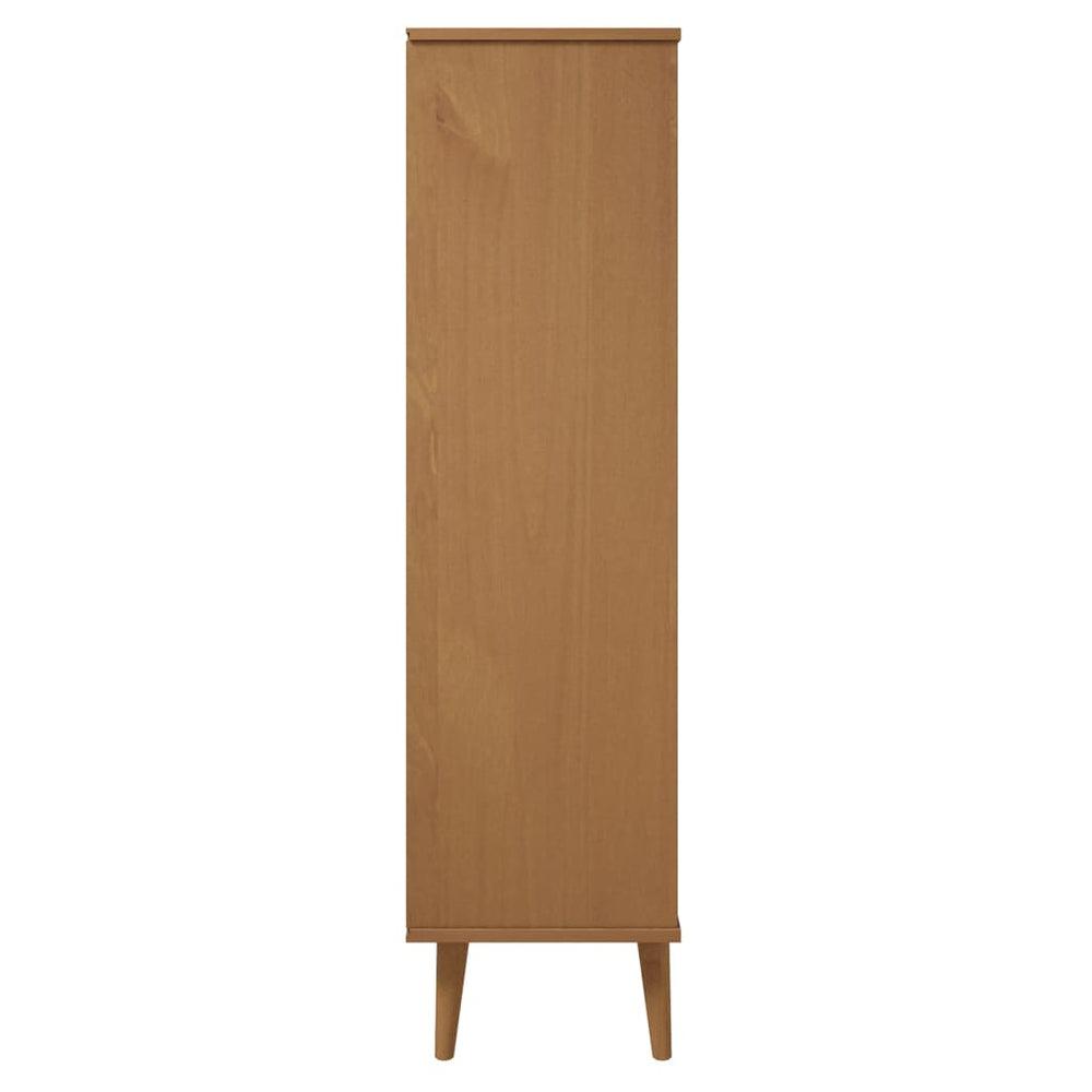 Boekenkast MOLDE 60x35x133,5 cm massief grenenhout bruin MeubelReus