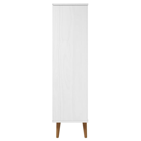 Boekenkast MOLDE 60x35x133,5 cm massief grenenhout wit MeubelReus