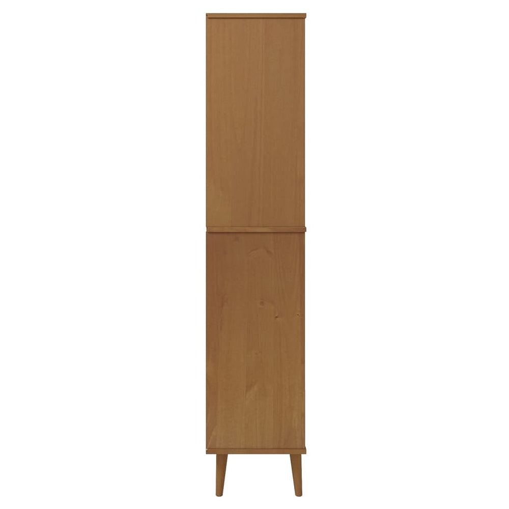 Boekenkast MOLDE 85x35x170,5 cm massief grenenhout bruin MeubelReus