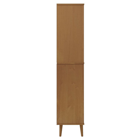 Boekenkast MOLDE 85x35x170,5 cm massief grenenhout bruin MeubelReus