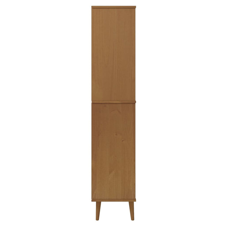 Boekenkast MOLDE 85x35x170,5 cm massief grenenhout bruin MeubelReus