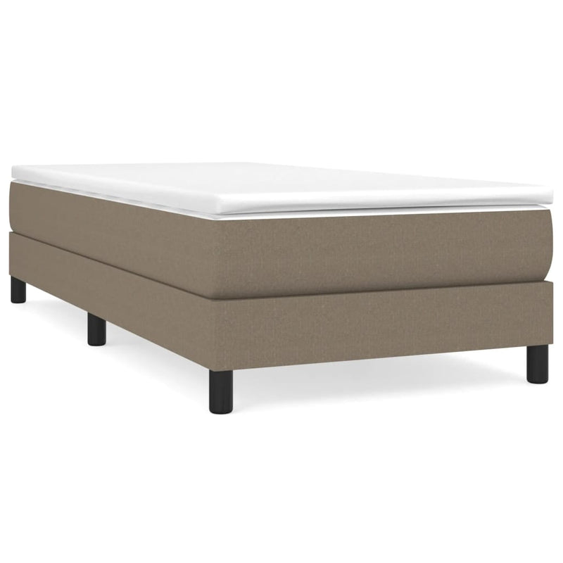 Boxspring met matras stof taupe 90x200 cm