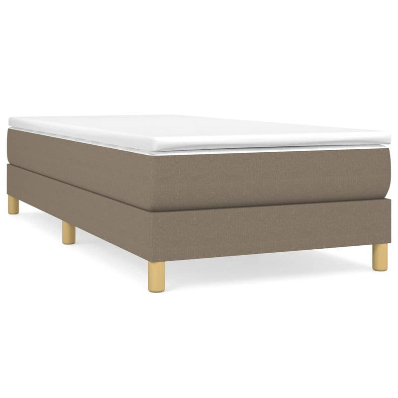Boxspring met matras stof taupe 90x200 cm