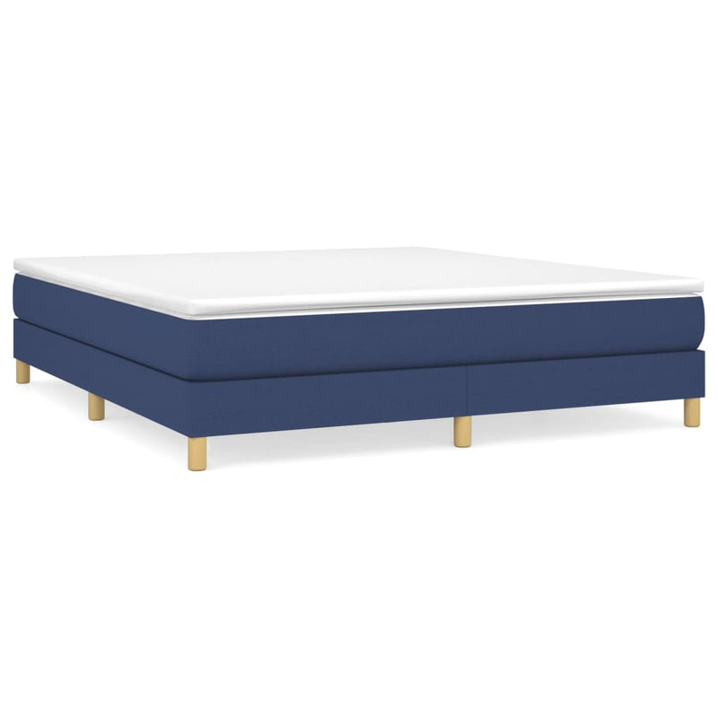 Boxspring met matras stof blauw 160x200 cm