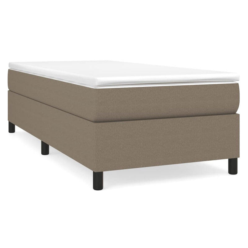 Boxspring met matras stof taupe 90x200 cm