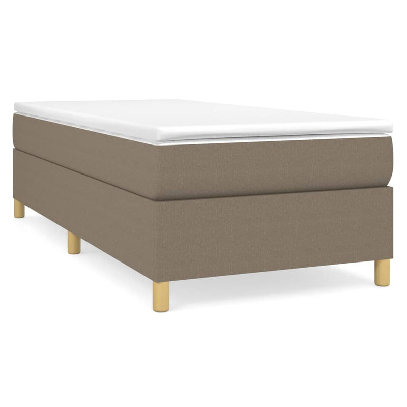 Boxspring met matras stof taupe 90x200 cm