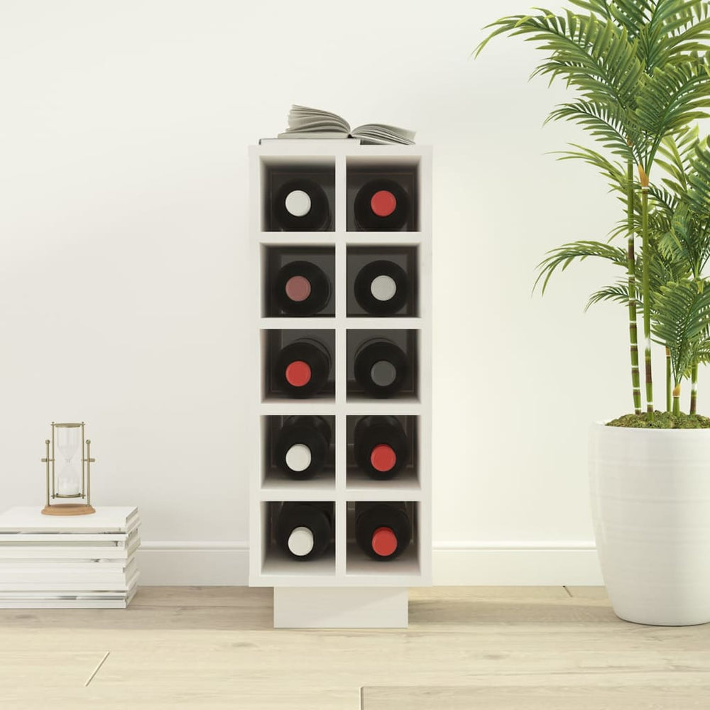 Wijnkast 23x34x61 cm massief grenenhout wit MeubelReus