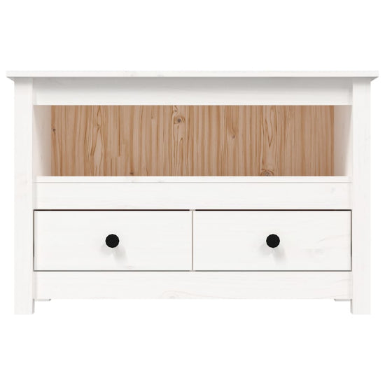 Tv-meubel 79x35x52 cm massief grenenhout wit MeubelReus