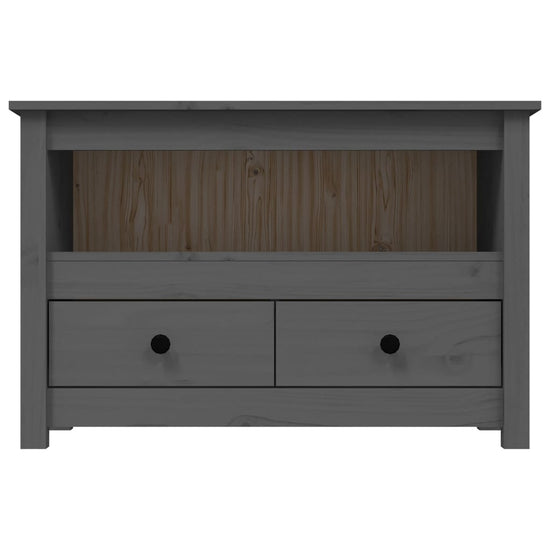Tv-meubel 79x35x52 cm massief grenenhout grijs MeubelReus