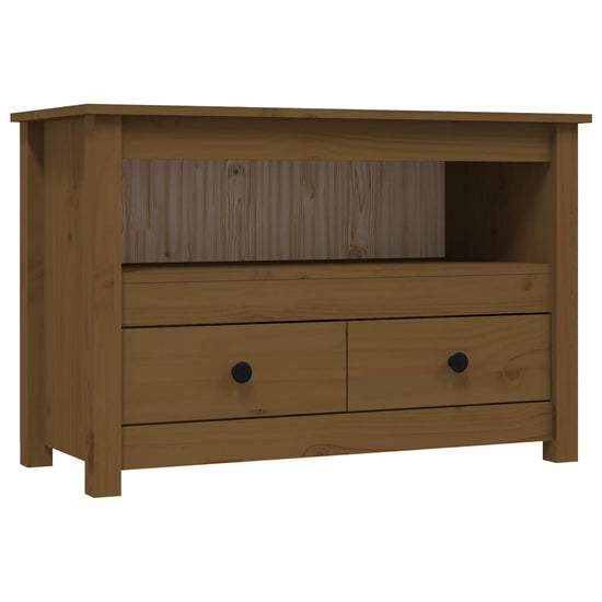 Tv-meubel 79x35x52 cm massief grenenhout honingbruin MeubelReus