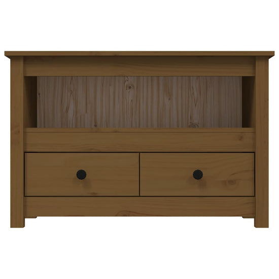 Tv-meubel 79x35x52 cm massief grenenhout honingbruin MeubelReus