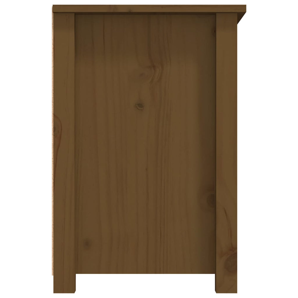 Tv-meubel 79x35x52 cm massief grenenhout honingbruin MeubelReus