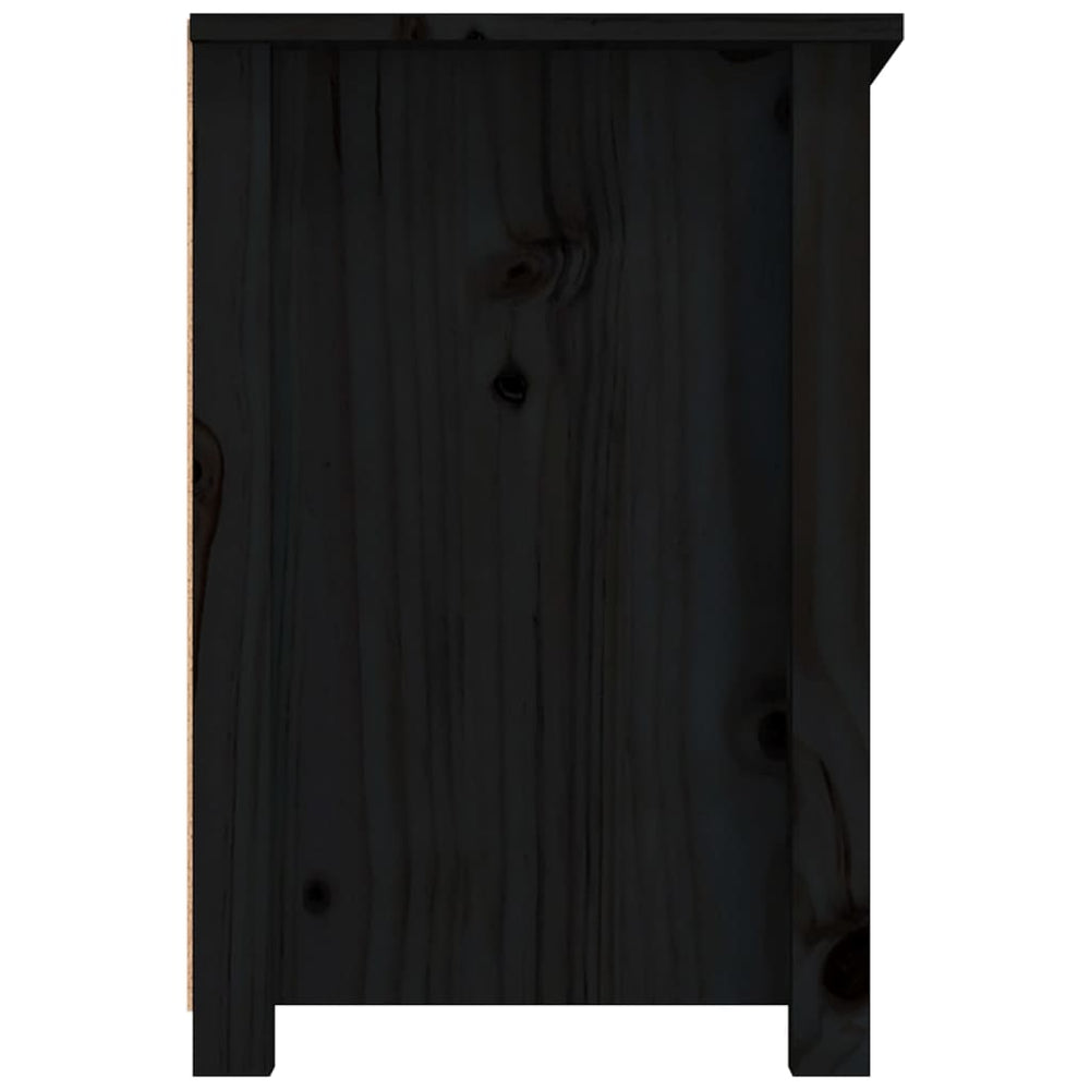 Tv-meubel 79x35x52 cm massief grenenhout zwart MeubelReus