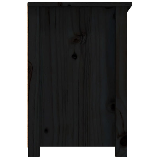 Tv-meubel 79x35x52 cm massief grenenhout zwart MeubelReus