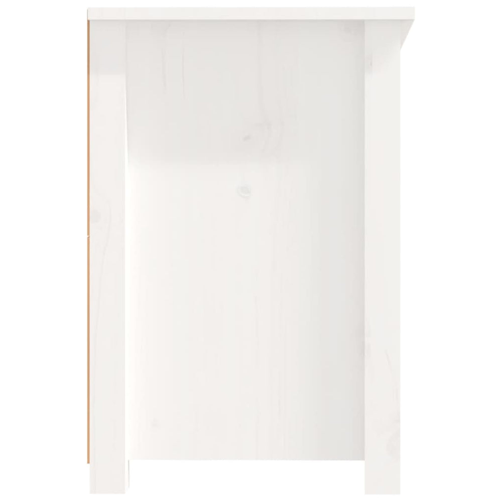 Tv-meubel 114x35x52 cm massief grenenhout wit MeubelReus