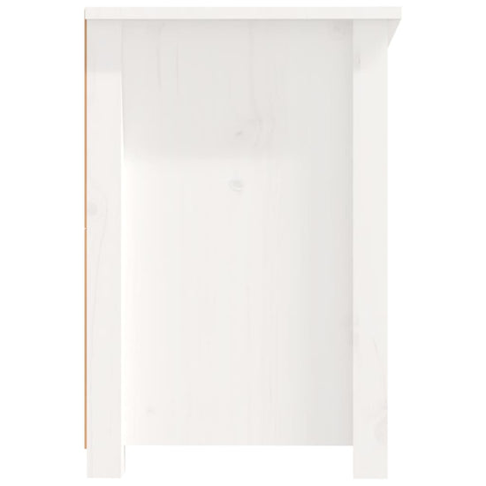 Tv-meubel 114x35x52 cm massief grenenhout wit MeubelReus