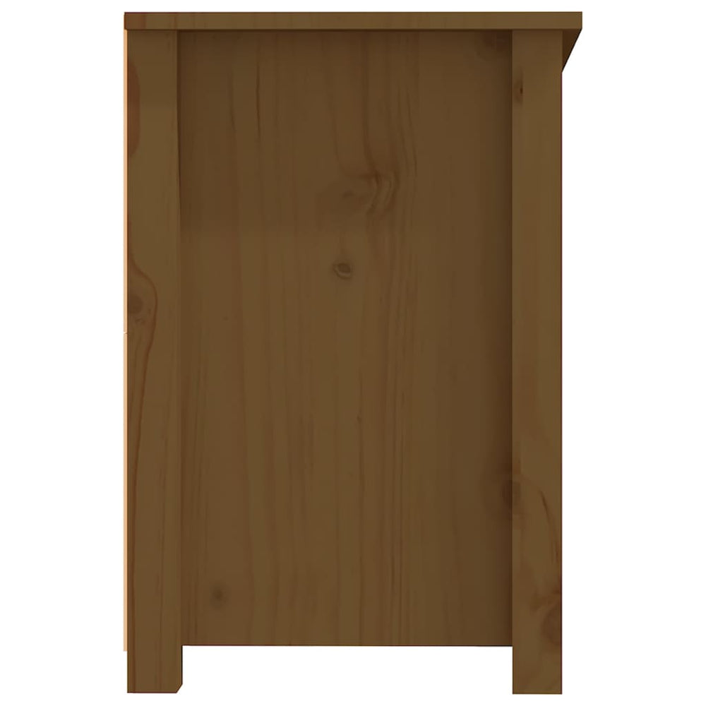Tv-meubel 114x35x52 cm massief grenenhout honingbruin MeubelReus