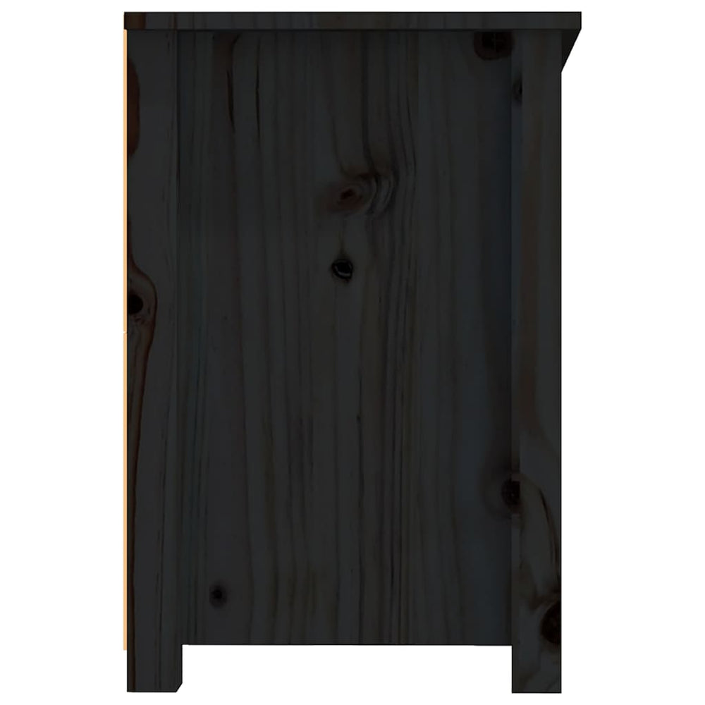 Tv-meubel 114x35x52 cm massief grenenhout zwart MeubelReus