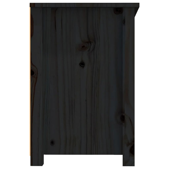 Tv-meubel 114x35x52 cm massief grenenhout zwart MeubelReus