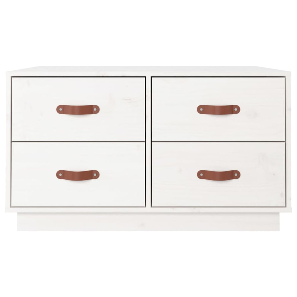 Salontafel 80x80x45 cm massief grenenhout wit MeubelReus