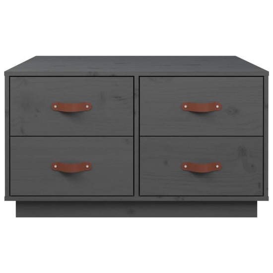 Salontafel 80x80x45 cm massief grenenhout grijs MeubelReus