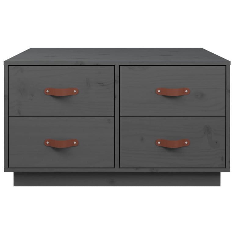 Salontafel 80x80x45 cm massief grenenhout grijs MeubelReus