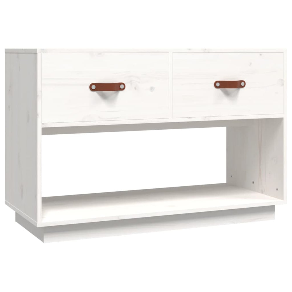 Tv-meubel 90x40x60 cm massief grenenhout wit MeubelReus