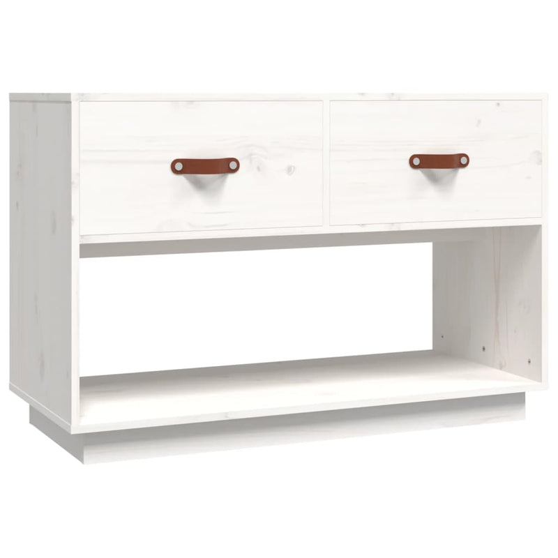 Tv-meubel 90x40x60 cm massief grenenhout wit MeubelReus