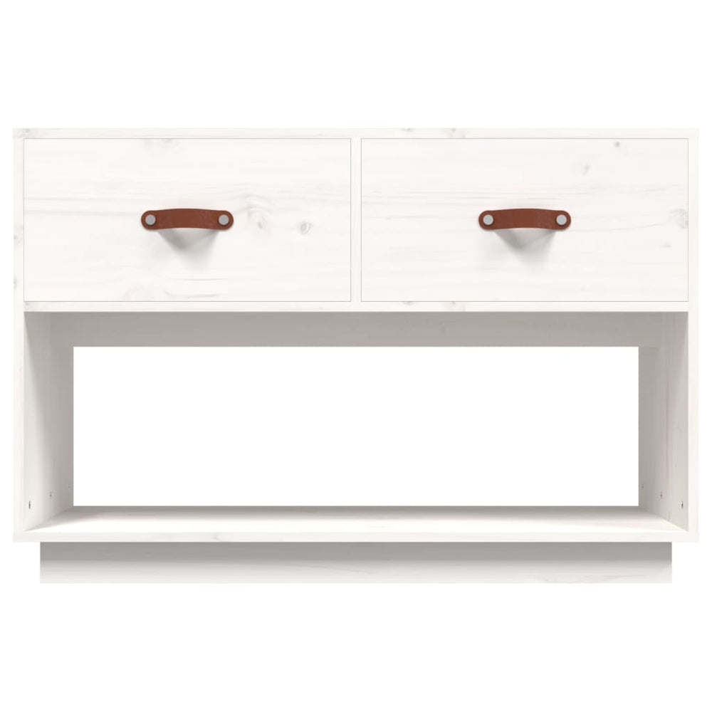 Tv-meubel 90x40x60 cm massief grenenhout wit MeubelReus