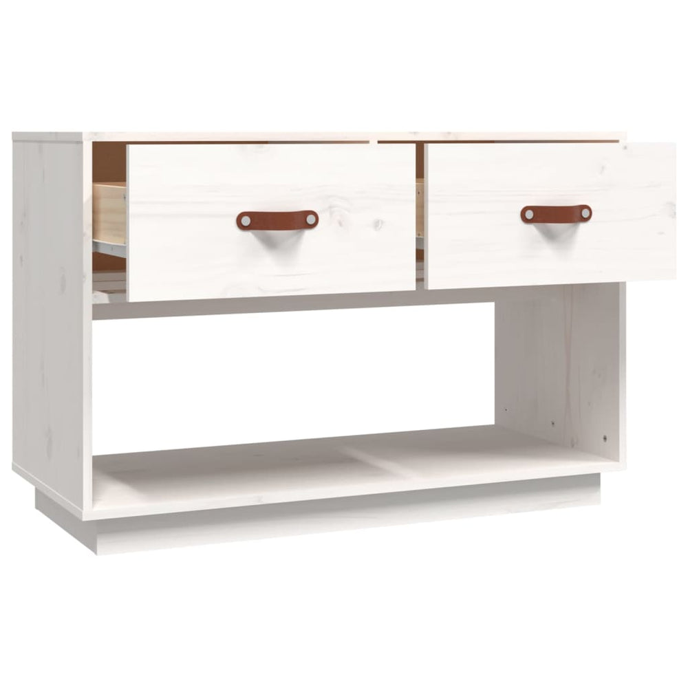 Tv-meubel 90x40x60 cm massief grenenhout wit MeubelReus