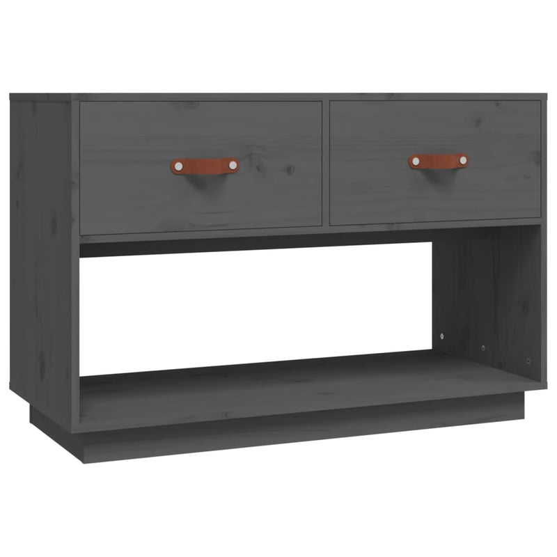 Tv-meubel 90x40x60 cm massief grenenhout grijs MeubelReus