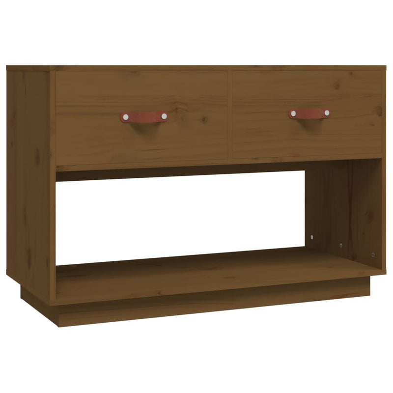 Tv-meubel 90x40x60 cm massief grenenhout honingbruin MeubelReus