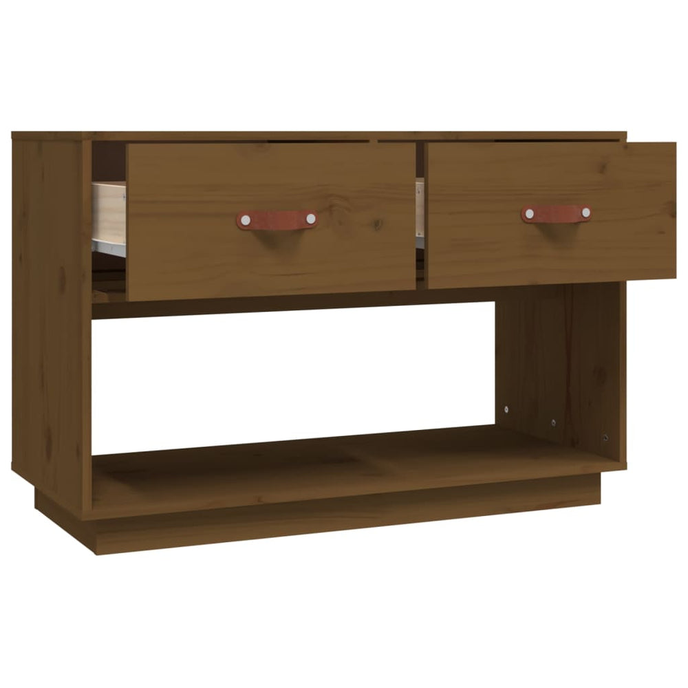 Tv-meubel 90x40x60 cm massief grenenhout honingbruin MeubelReus