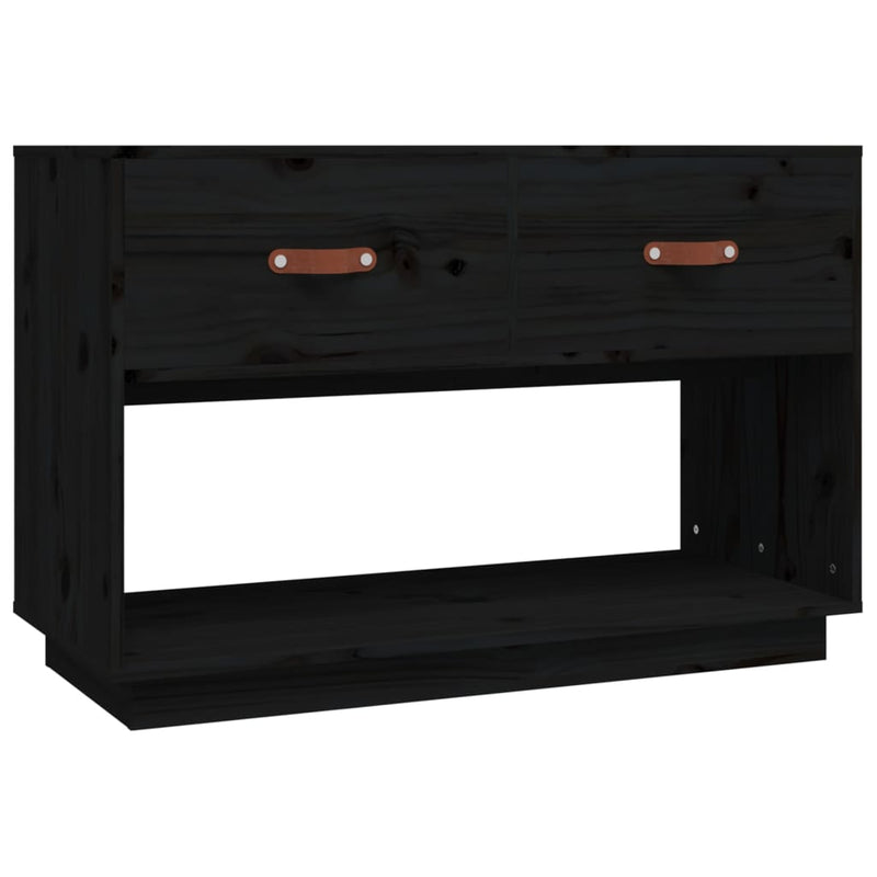 Tv-meubel 90x40x60 cm massief grenenhout zwart MeubelReus