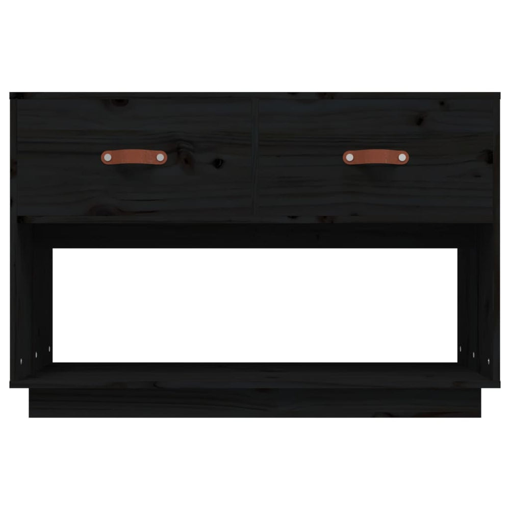 Tv-meubel 90x40x60 cm massief grenenhout zwart MeubelReus