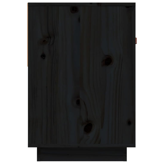 Tv-meubel 90x40x60 cm massief grenenhout zwart MeubelReus