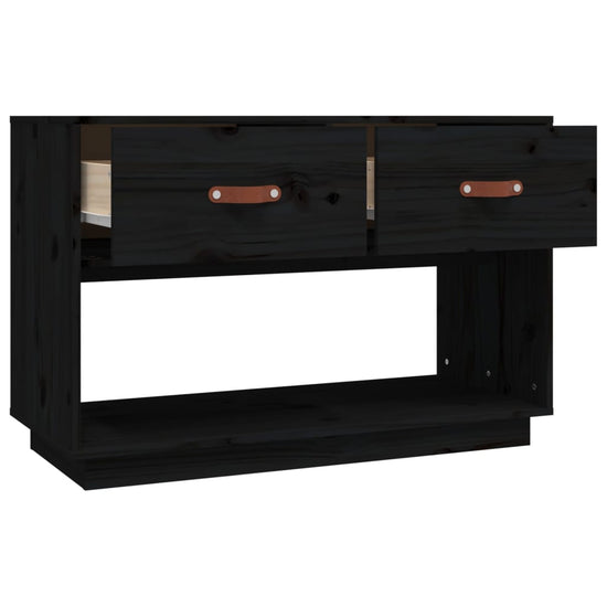 Tv-meubel 90x40x60 cm massief grenenhout zwart MeubelReus