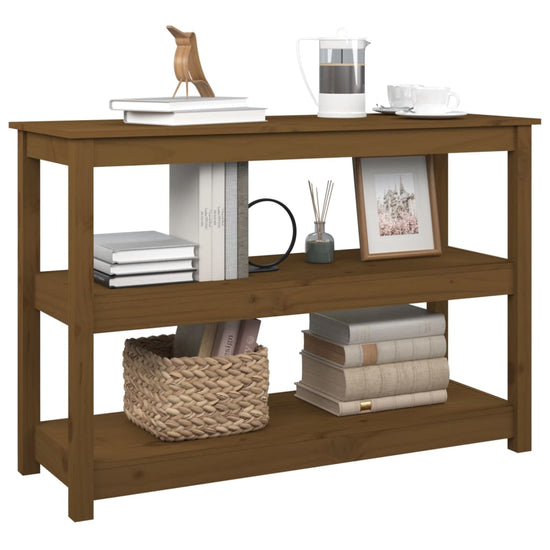 Wandtafel 110x40x74 cm massief grenenhout honingbruin MeubelReus