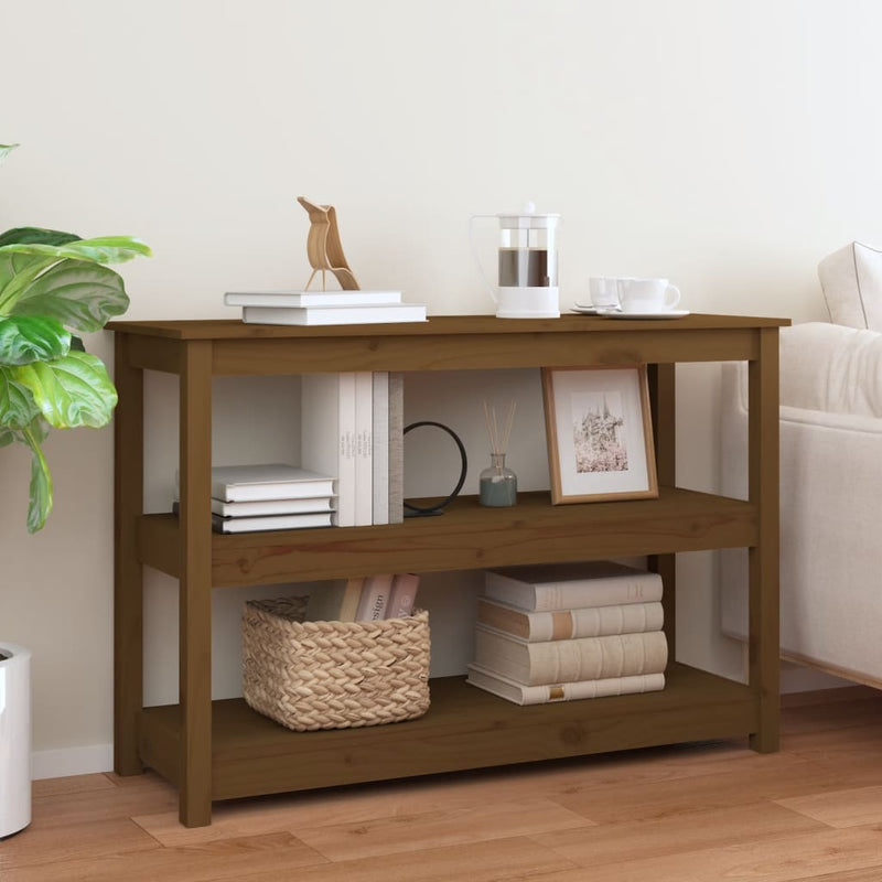Wandtafel 110x40x74 cm massief grenenhout honingbruin MeubelReus