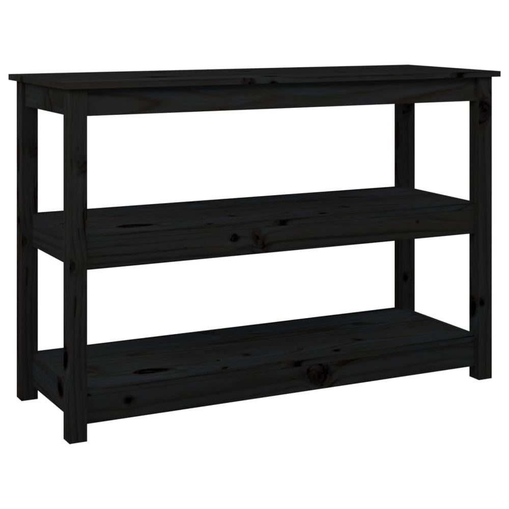 Wandtafel 110x40x74 cm massief grenenhout zwart MeubelReus