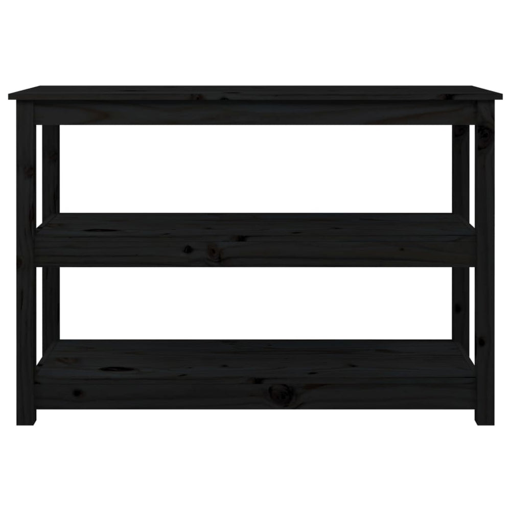 Wandtafel 110x40x74 cm massief grenenhout zwart MeubelReus